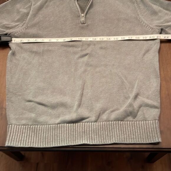 Goodthreads Gray 100% Cotton Half Zip Mock Neck Sweater Men’s Medium - Picture 8 of 10